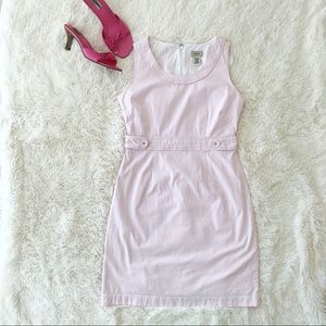 L. L. Bean pink and white seersucker shift dress